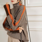 Fiorenza | Maglione a collo alto con motivo chevron
