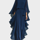 Vittoria | Completo elegante in chiffon con volant