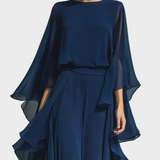 Vittoria | Completo elegante in chiffon con volant