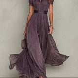 Katia | Abito lungo in chiffon in stile vintage