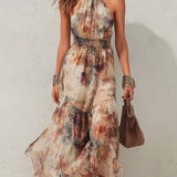 Bruna | Abito midi floreale in stile vintage romantico