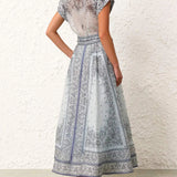 Diana | Completo boho stampato in due pezzi