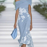 Luana | Abito elegante con stampa floreale