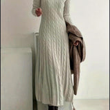 Evelina | Abito lungo in maglia a trecce