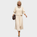 Miriam | Completo due pezzi con blusa e abito senza maniche