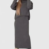 Luana | Set elegante con abito e maglione
