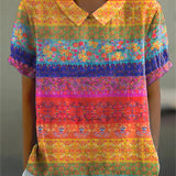 Eloisa | Camicia a righe floreali