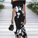 Luana | Abito elegante con stampa floreale