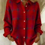 Delia | Giacca-camicia a quadri con bottoni