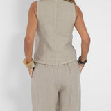 Daniela | Completo con gilet abbottonato e pantaloni ampi