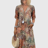 Anna | Abito midi elegante a fiori