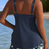 Serena | Tankini a righe con pantaloncino da spiaggia