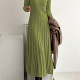 Evelina | Abito lungo in maglia a trecce