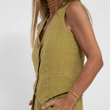 Daniela | Completo con gilet abbottonato e pantaloni ampi