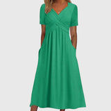 Regina | Abito midi con effetto pancia piatta