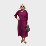 Miriam | Completo due pezzi con blusa e abito senza maniche
