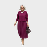 Miriam | Completo due pezzi con blusa e abito senza maniche