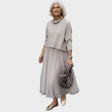 Miriam | Completo due pezzi con blusa e abito senza maniche