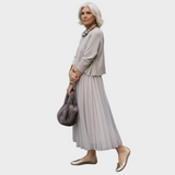 Miriam | Completo due pezzi con blusa e abito senza maniche
