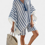Zoe | Completo a righe con blusa e pantaloncini