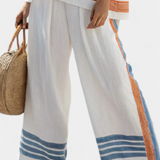 Margherita | Completo in stile etnico con blusa e pantaloni ampi