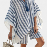 Zoe | Completo a righe con blusa e pantaloncini