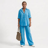 Miriana | Completo estivo in lino con camicia fluida