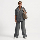 Miriana | Completo estivo in lino con camicia fluida