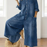 Enrica | Salopette in denim di cotone