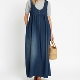Veronica | Abito lungo in denim vintage