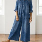 Enrica | Salopette in denim di cotone
