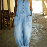 Ester | Salopette in denim con lavaggio vintage