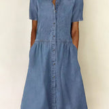 Claudia | Abito in jeans a maniche corte