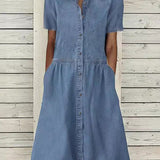 Claudia | Abito in jeans a maniche corte