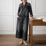 Enrica | Salopette in denim di cotone
