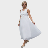 Miriam | Completo due pezzi con blusa e abito senza maniche