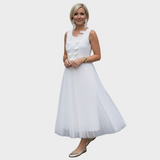 Miriam | Completo due pezzi con blusa e abito senza maniche